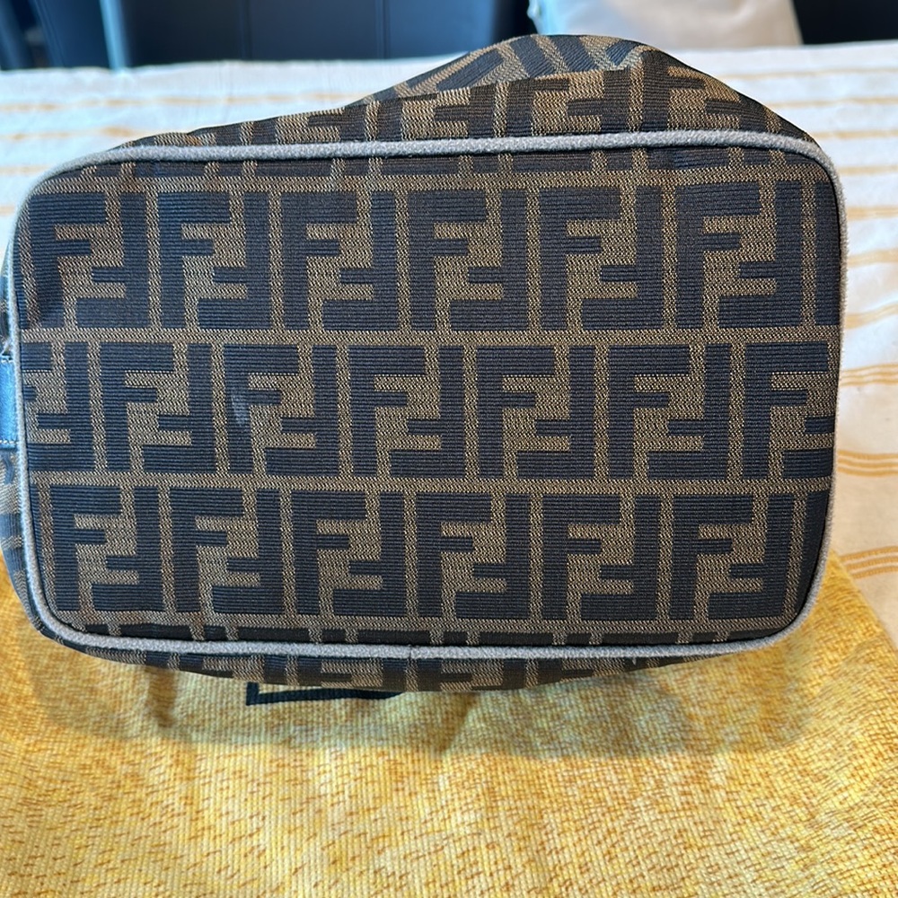 Fendi Large Hobo Bag in Brown Monogram Canvas with Gold Hardware - Picture 6 of 11